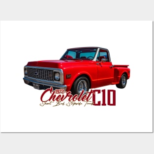 1972 Chevrolet C10 Short Bed Stepside Truck Posters and Art